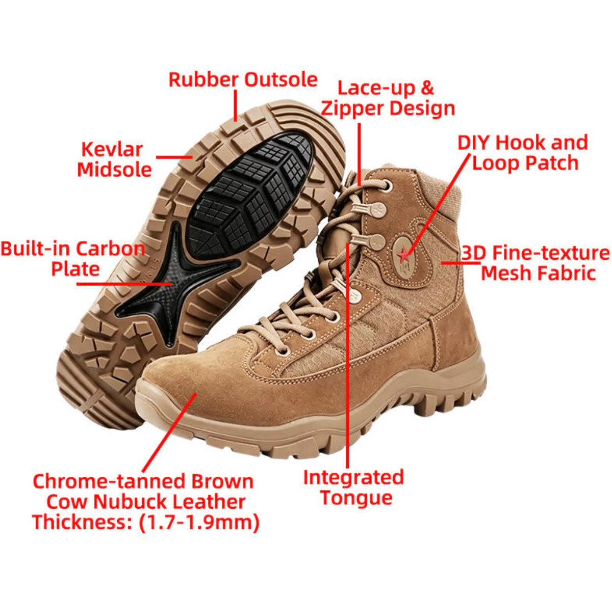 Men’s Waterproof Tactical Training Boots